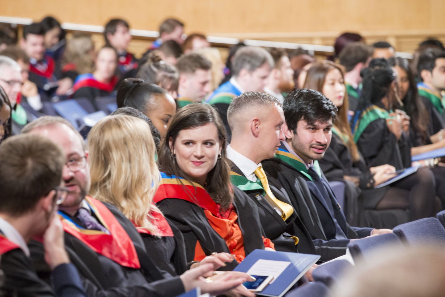 Students on graduation day at Glasgow Caledonian University.