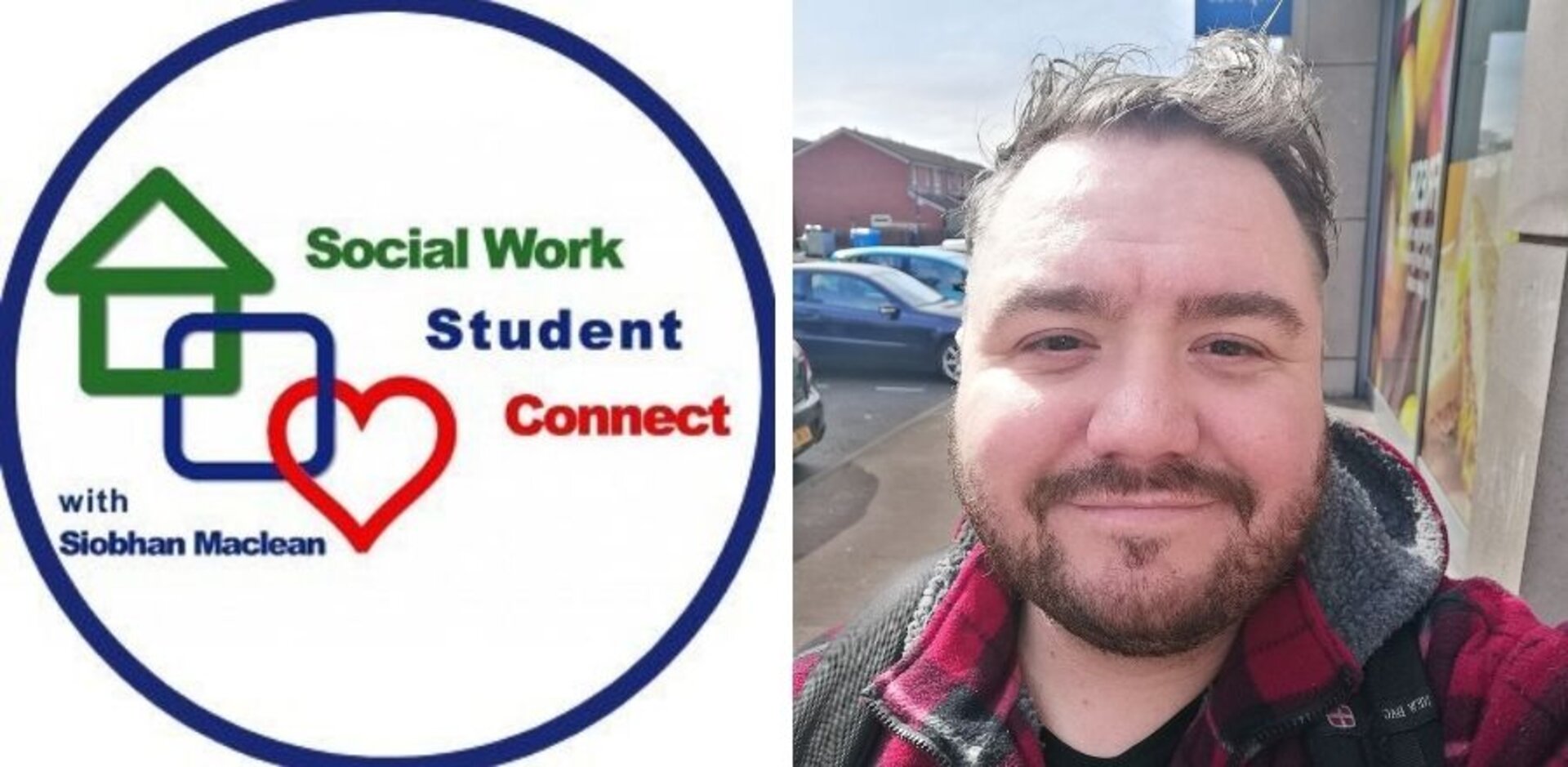 David Grimm with Social Work Student Connect logo