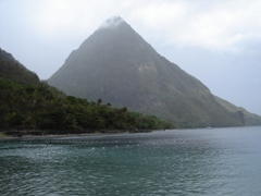 St Lucia- mountain andsea