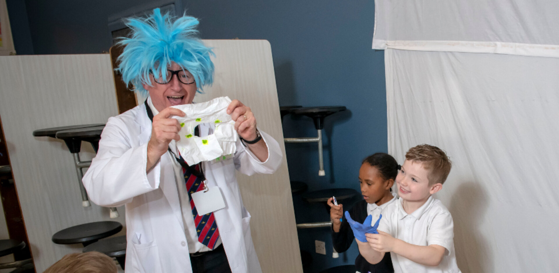 Professor Snot teaches primary pupils how to stop the spread of infection with fun lessons