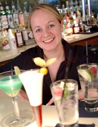 Female bar tender