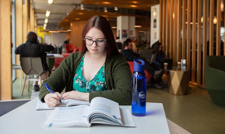 Studying in the George Moore building