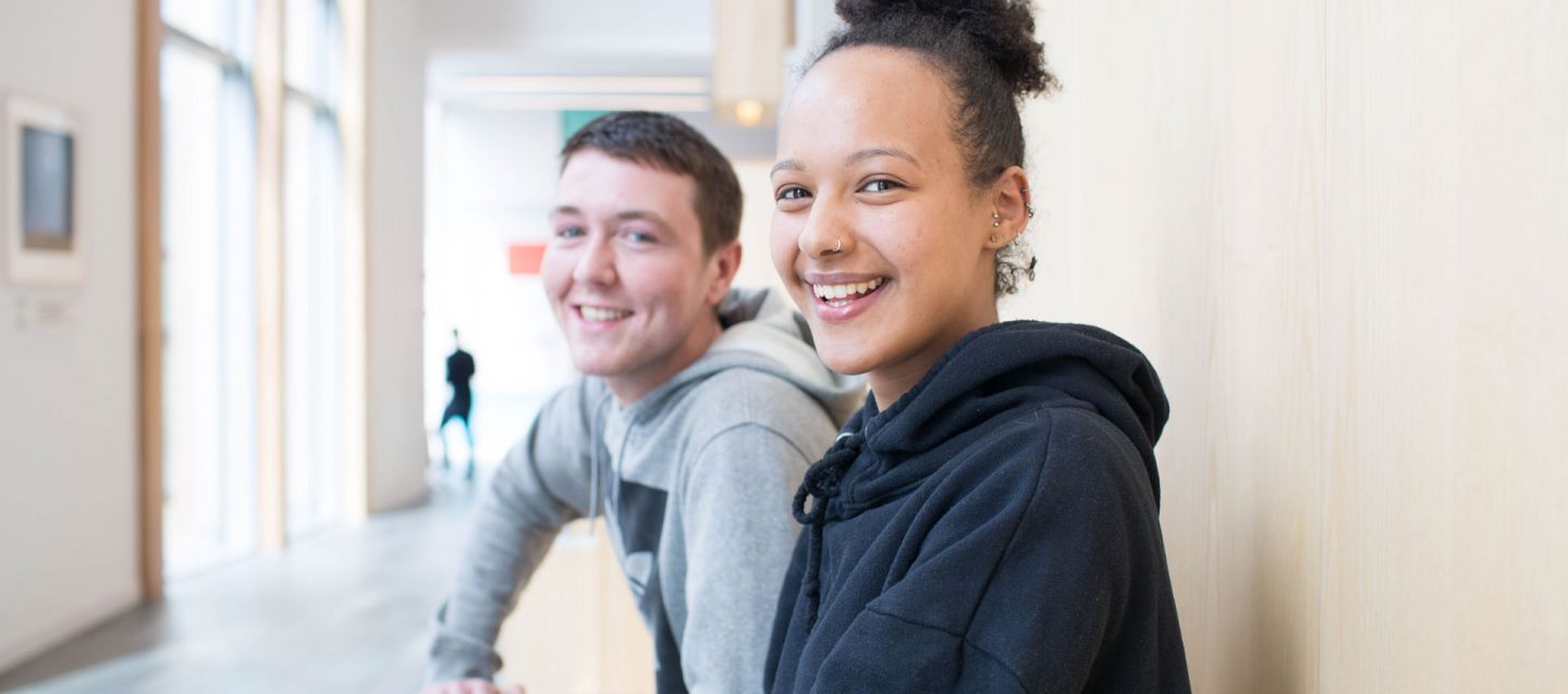 Undergraduate Students in the Hamish Wood building