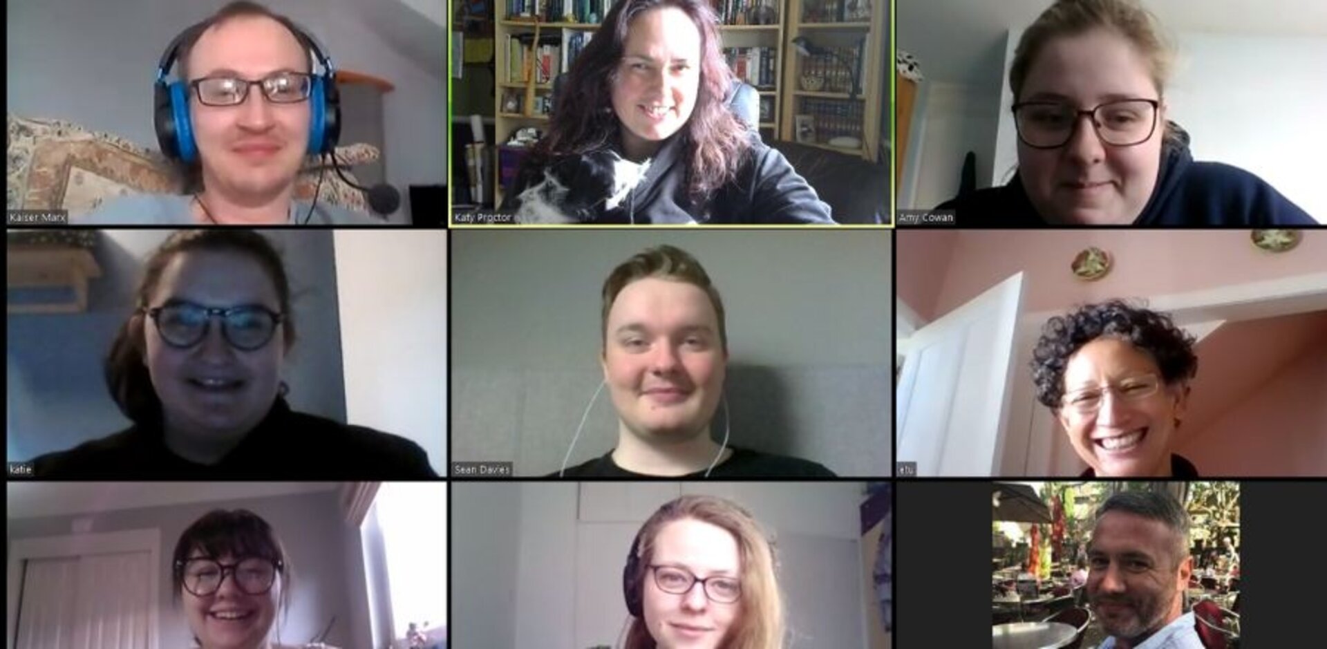 Katy has been organising online coffee breaks, a Netflix party and writing retreats
