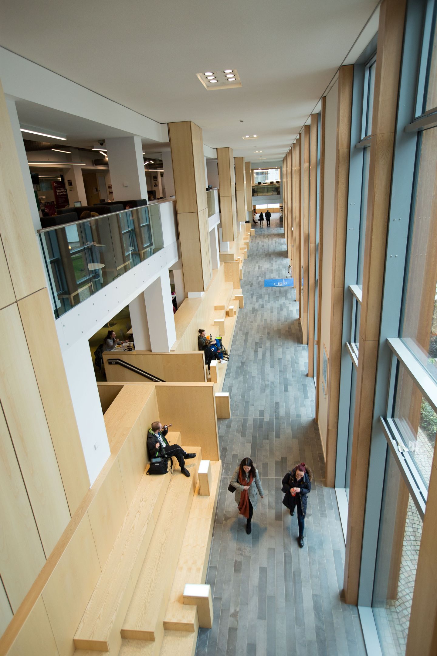 Students on campus at Glasgow Caledonian University