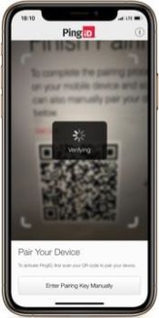 Image of phone scanning QR code