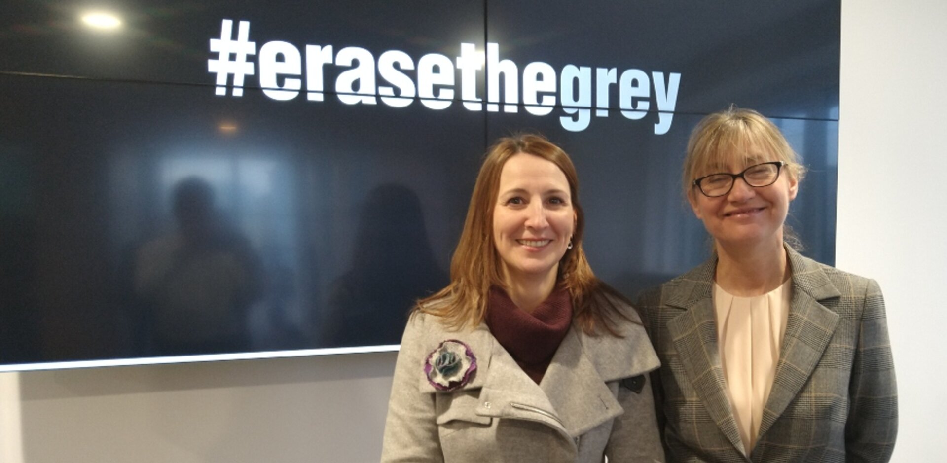 Professor Lesley McMillan, who helped create the campaign, with Detective Chief Superintendent Lesley Boal