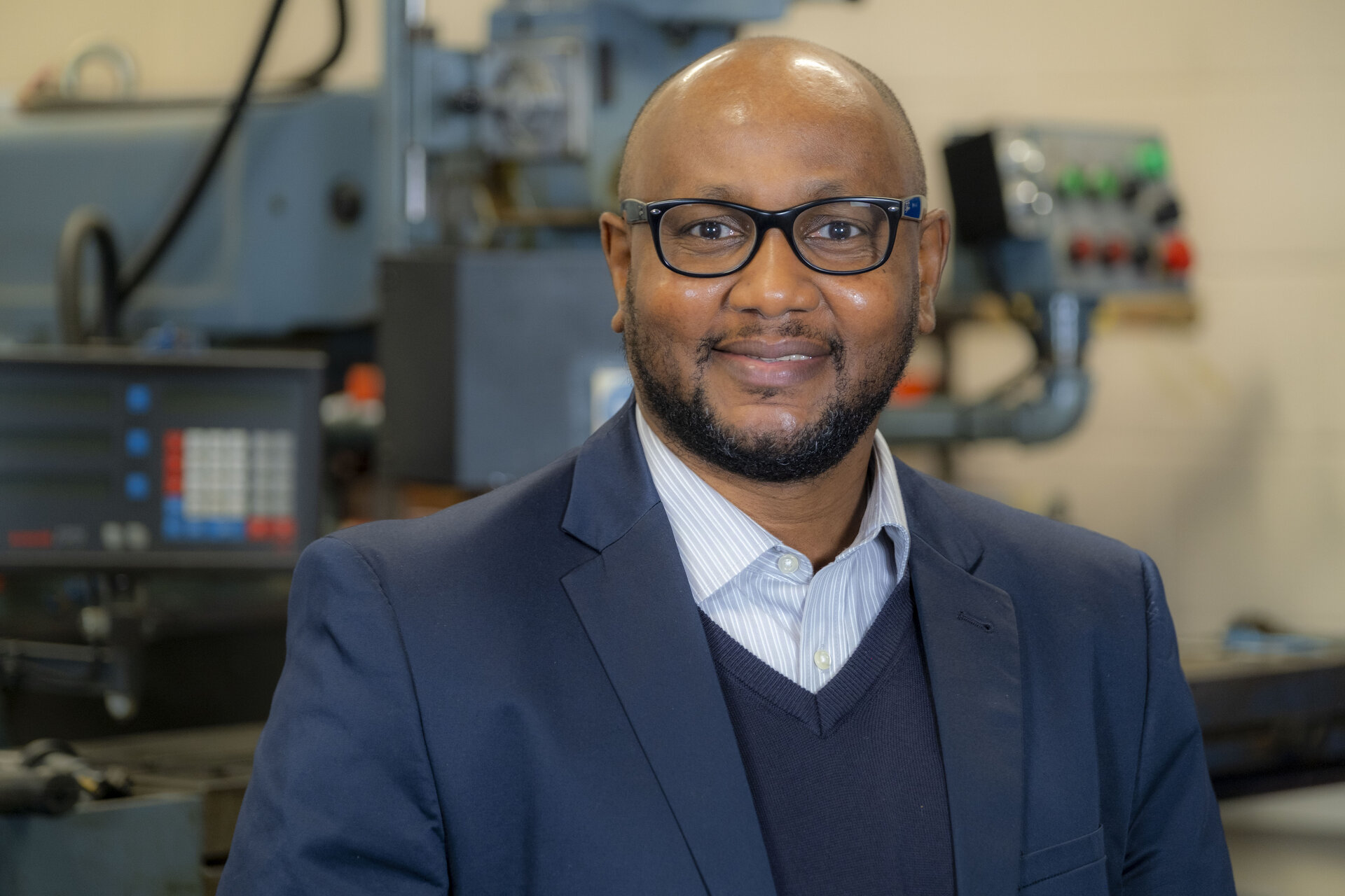 Head of Mechanical Engineering Babakalli Alkali, photographed on Glasgow campus in October 2021.