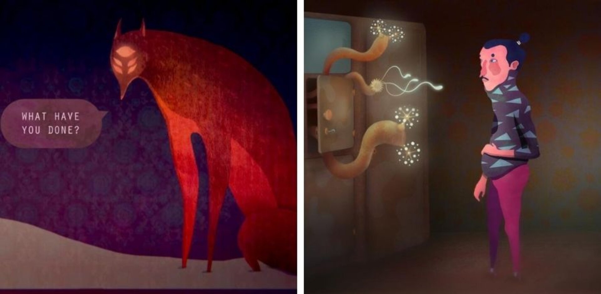 (Pictured above) Some stills of the game created by Chimera Tales