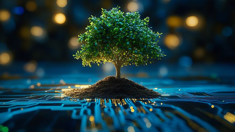 An image of a tree representing ethics in AI usage