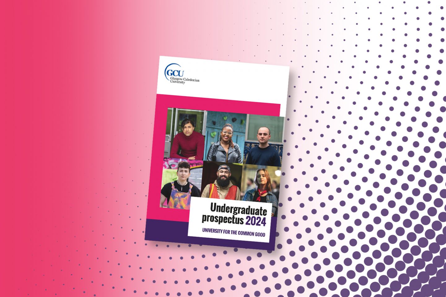 Graphic showing the undergraduate prospectus front cover and that it is available for downloading