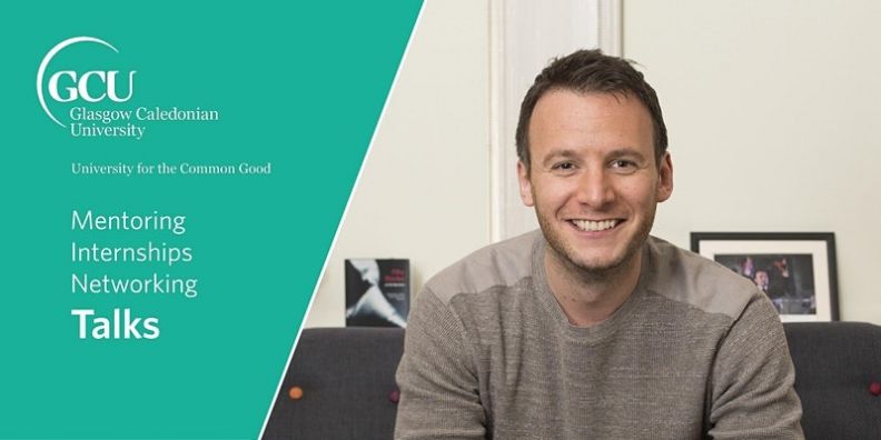 An email banner for the Mentoring, Internships, Networking and Talks programme. The image shows Oli Norman, founder and CEO of itison and itison venues, smiling in a crewneck jumper.