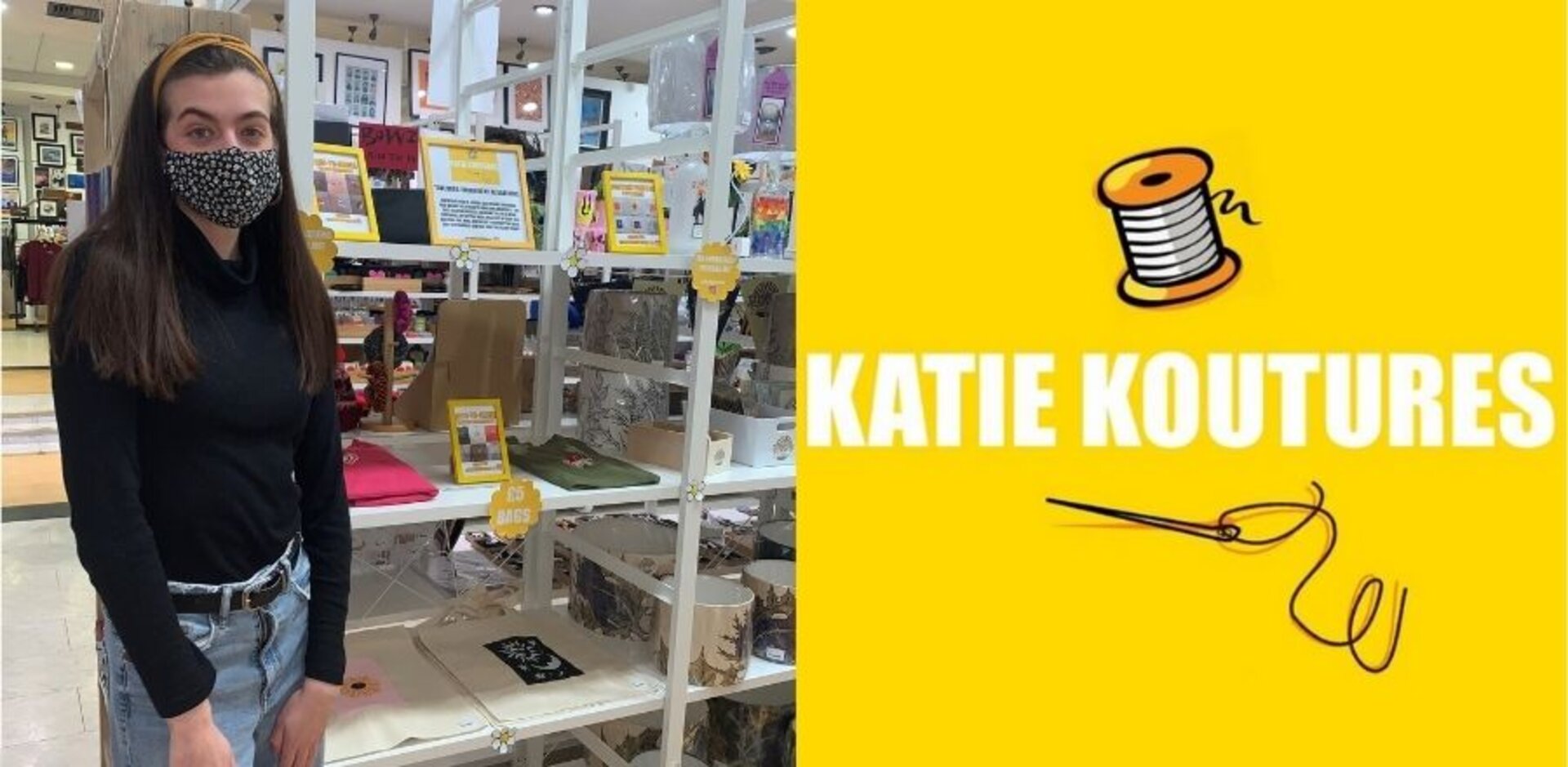 (Pictured above) Katie at her pop-up space in The Scottish Design Exchange in Buchanan Galleries