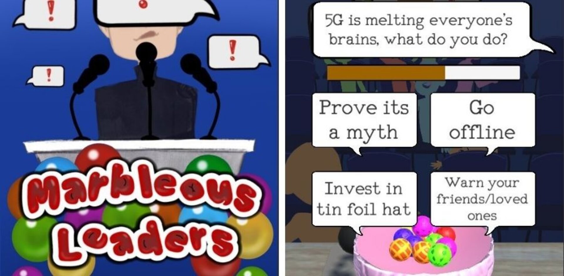 The students created a game using a quiz and a balance challenge through a phone's gyroscope