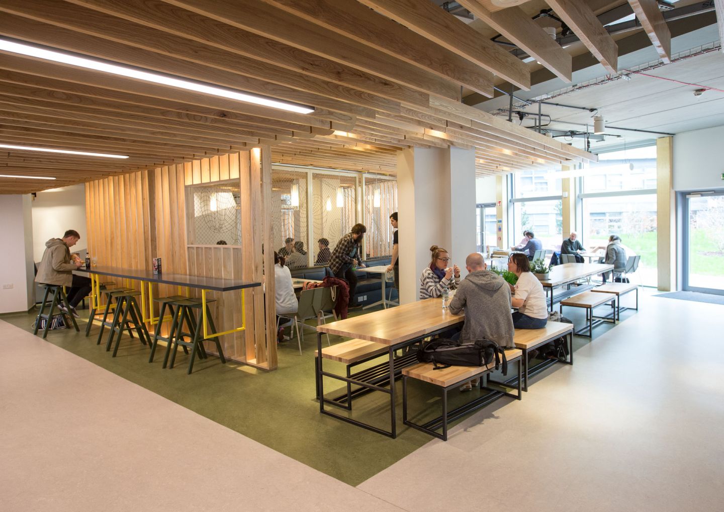 Café/refectory social area at Glasgow Caledonian University