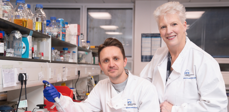 Eileen Hogg joins Dr Mark Williams in the bio labs