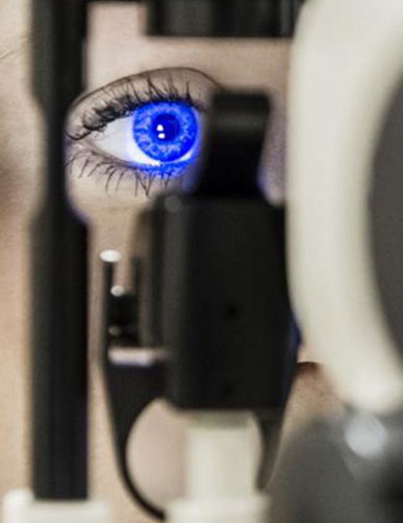 Image of an eye being tested