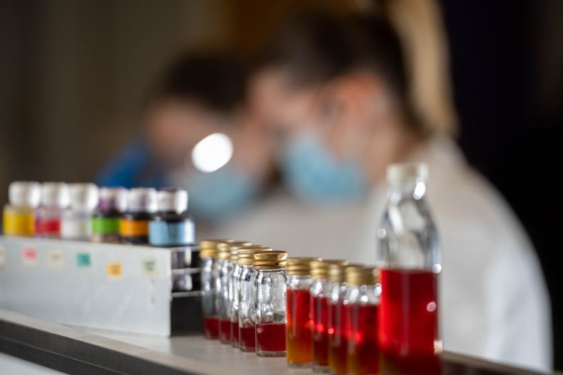 Equipment used by Biological Sciences students as part of their course. Photo taken in a lab on Glasgow campus, in December 2021.