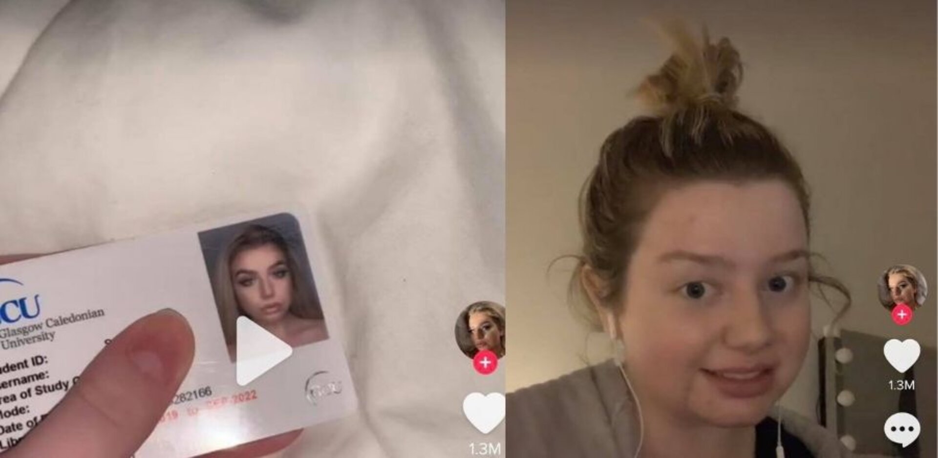 Screenshots from Georgia's TikTok video
