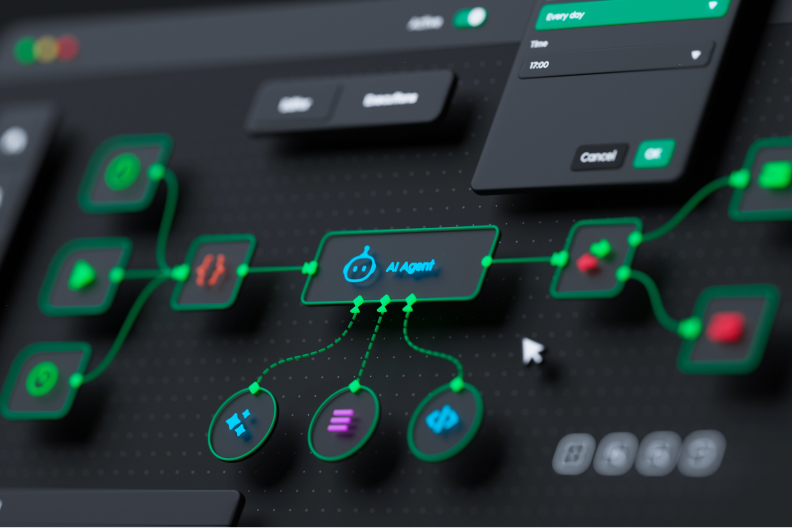 AI workflow tools on a computer screen